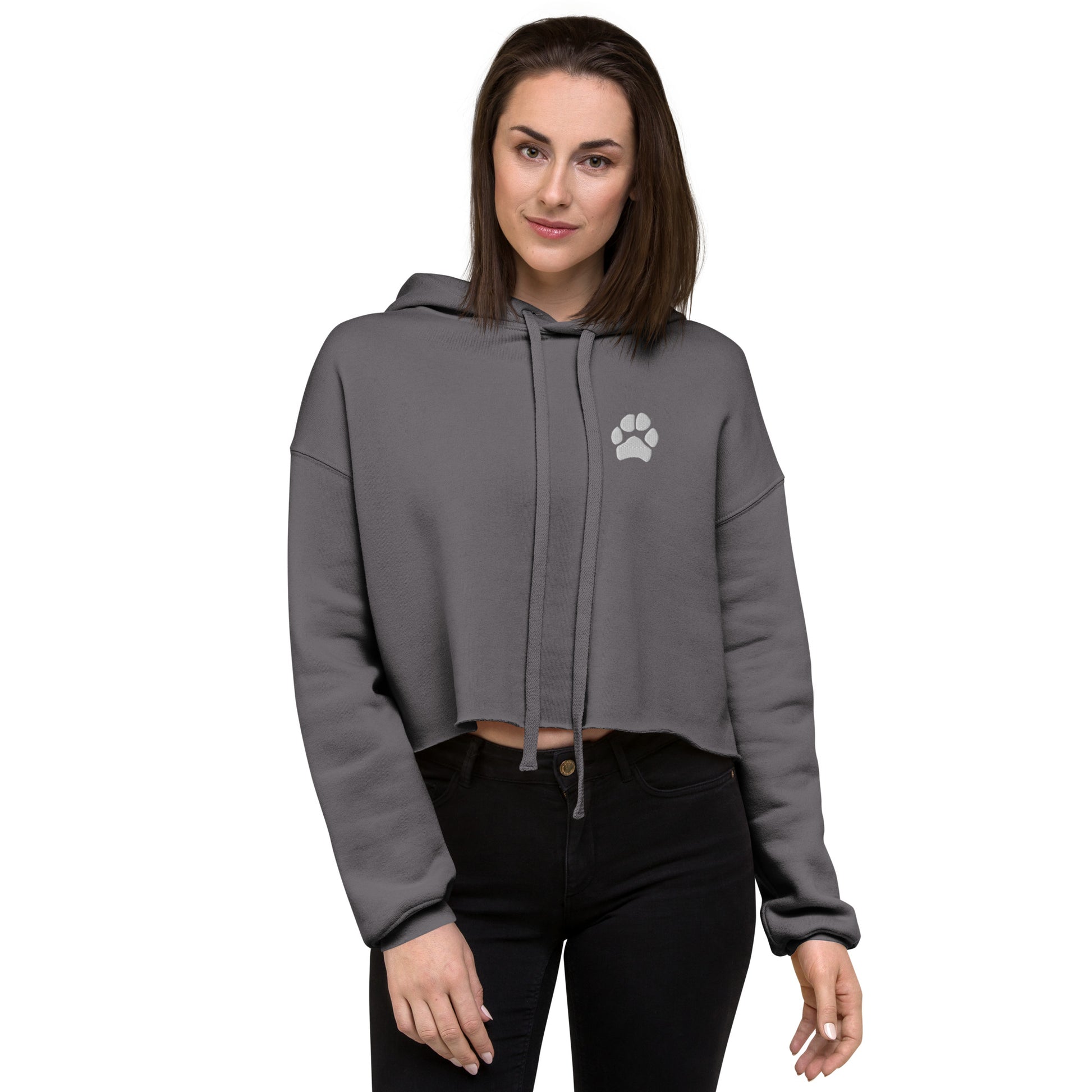 Pawprint hoodie, cropped hoodie, personalized sweatshirt, tailgate clothes, customized sweatshirt